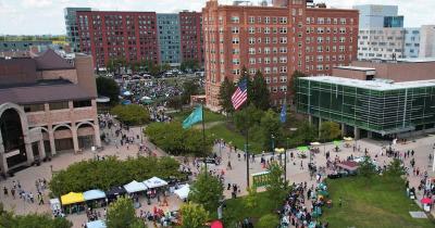 Outside photo of the Wayne State University