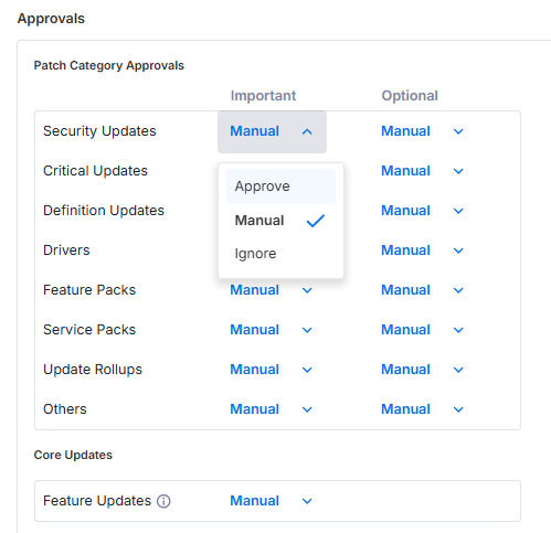 Windows patch approvals in Splashtop AEM