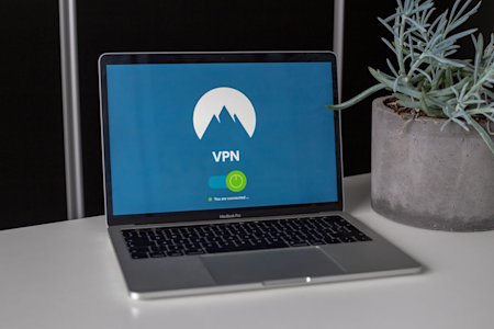 A laptop using a VPN.