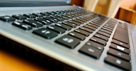 A Chromebook laptop sitting on a desk