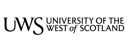 The University of the West of Scotland logo, featuring the abbreviation UWS in large letters and the full name University of the West of Scotland in smaller text to the right.