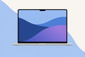 A Macbook computer.