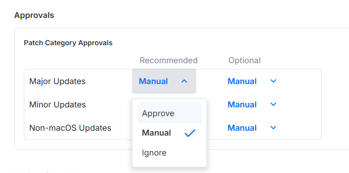 Mac patch approvals in Splashtop AEM