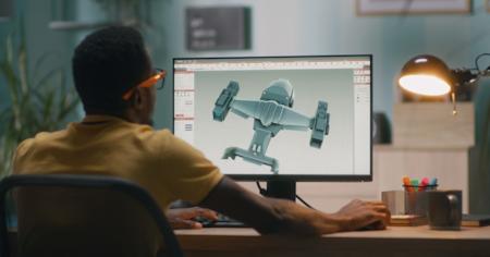 Media designer using remote desktop to access 3D model graphics