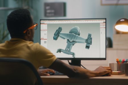 Media designer using remote desktop to access 3D model graphics
