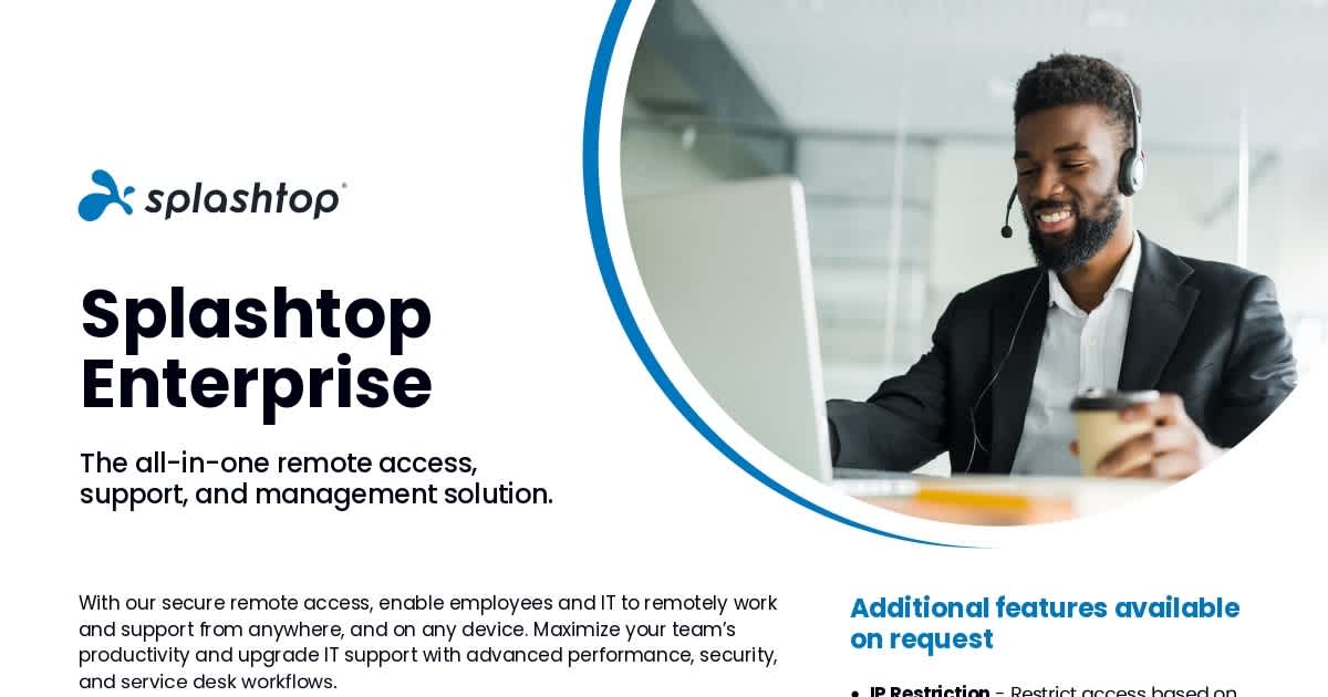 Splashtop Enterprise - Fiche technique