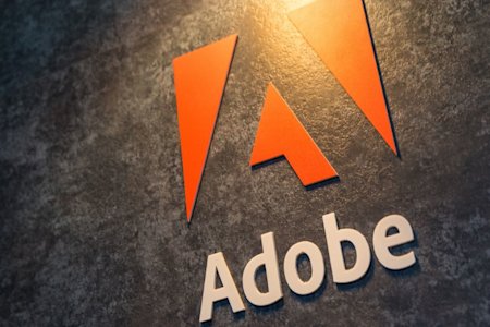 Adobe logo on a wall