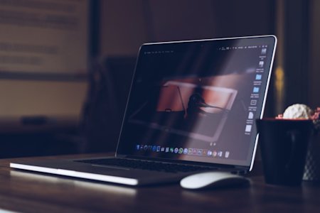 A work computer in an office.