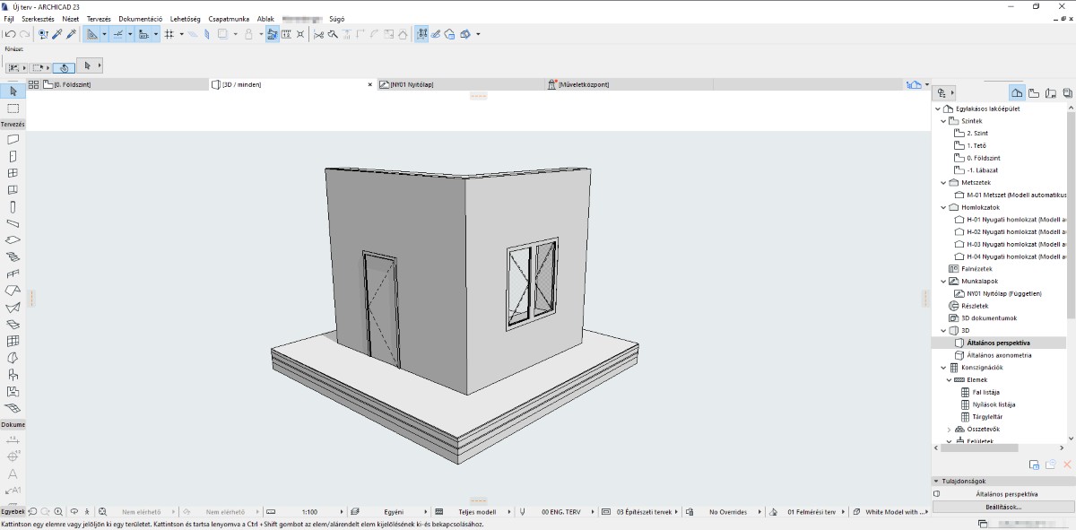 Archicad interface.