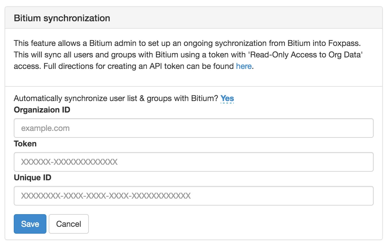 Screenshot of the Bitium synchronization feature