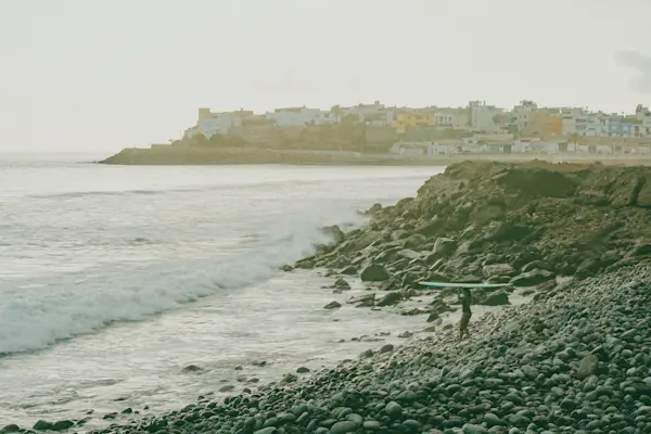 Surf Garage Art Co - The girl with the blue longboard