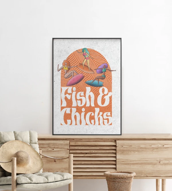 Fish and chicks mockup 2