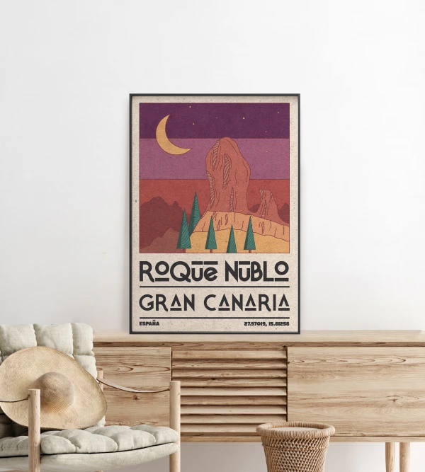 Roque Nublo Poster MOckup