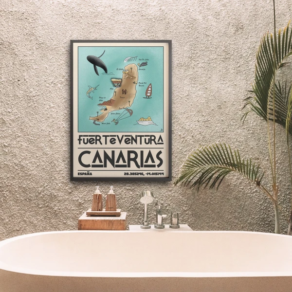 Fuerte Poster Mockup bathroom