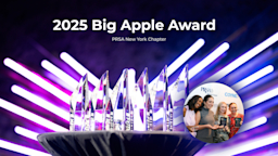 This image showcases the design work created for the 2025 PRSA Big Apple Awards, held at Sony Hall in Midtown Manhattan. Our team designed a full range of visual assets for the event, including printed and digital signage, award trophies, table displays, menus, banners, and other visual elements that contributed to a seamless, professional, and memorable experience for attendees. The designs were crafted using Adobe InDesign and Illustrator, in collaboration with the PRSA New York Chapter, multiple team members, and the printing shop to ensure accurate production and timely delivery. From welcome signage to individual awards and campaign recognition, every visual element was created to support the flow of the event, highlight key moments, and celebrate the achievements of public relations professionals. Our design process included early conceptualization, creation of mockups, and final execution, keeping in mind readability, visual appeal, and consistency with the PRSA branding. This case study highlights the successful partnership with PRSA-NY, continuity from the 2024 awards, and the efficient workflow that allowed for a smooth production and installation of all assets. CLIENT FEEDBACK: "These look fantastic! THANK YOU!"