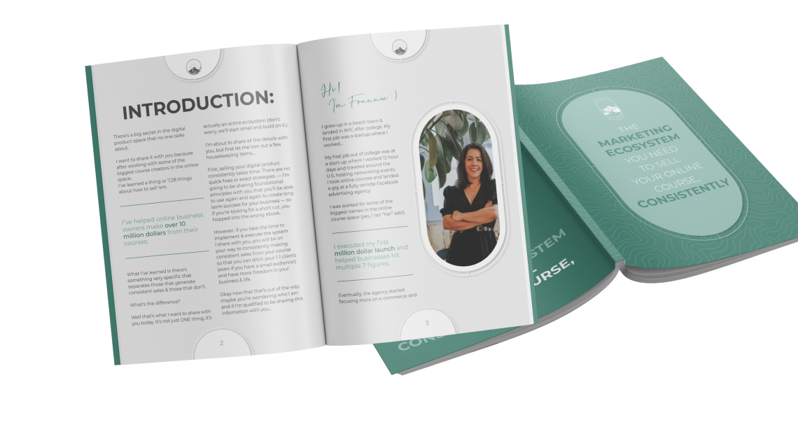 This project required the creation of an interactive e-book that visually teaches the concept of an online business marketing ecosystem, using a combination of written content and 
custom infographics. 