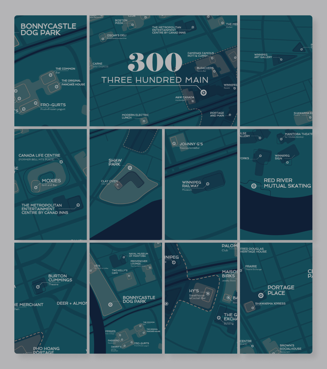 Three hundred main — map
