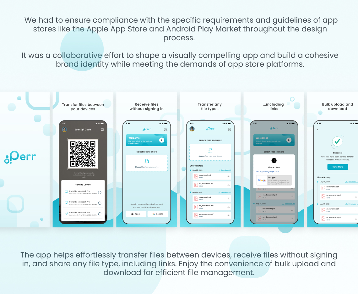 The project involved working with static content, but we also had the challenge of creating animated content and videos, such as captivating onboarding imagery or videos for new users. We had to ensure compliance with the specific requirements and guidelines of app stores like the Apple App Store and Android Play Market throughout the design process. It was a collaborative effort to shape a visually compelling app and build a cohesive brand identity while meeting the demands of app store platforms.