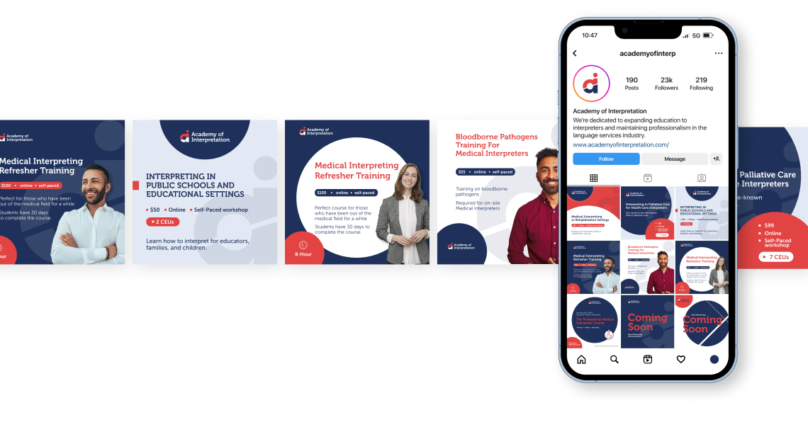 Academy of Interpretation — social media templates