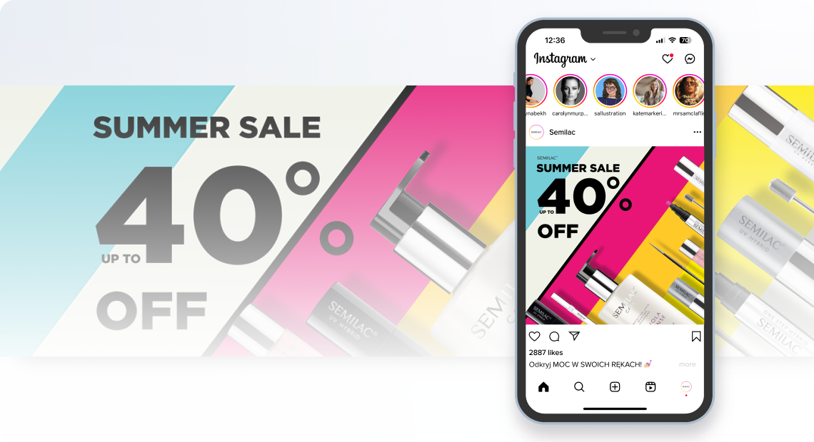 Semilac — summer sale social media ads