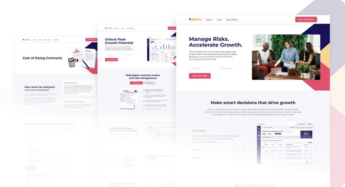 Delino — website design