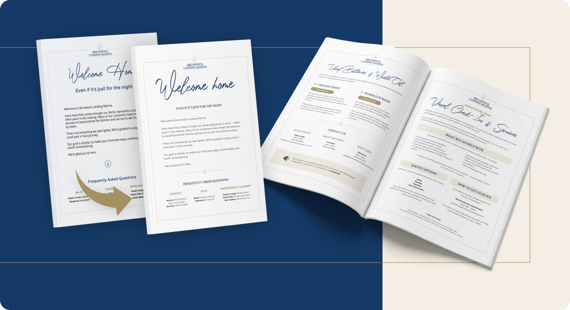 Guest Welcome Package for Brunswick Landing Marina