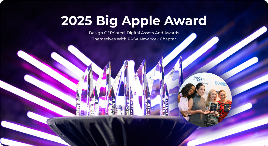PRSA New York Chapter — 2025 Big Apple Award. Print & digital assets
