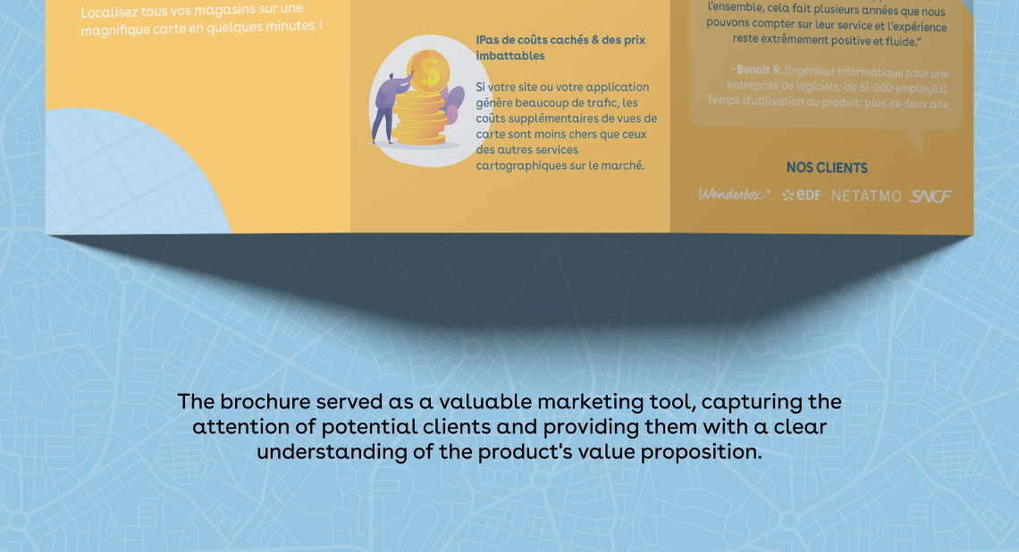 A brochure design explaining a SaaS product