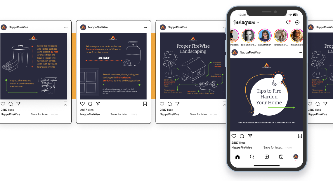 Napa Firewise  — a series of infographics & social media assets