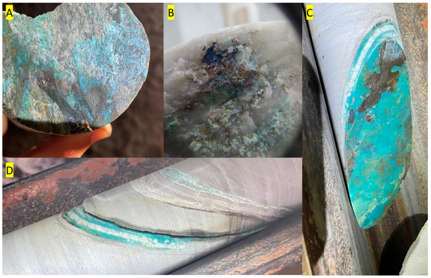 That blue colouring? That's the copper mineralisation
