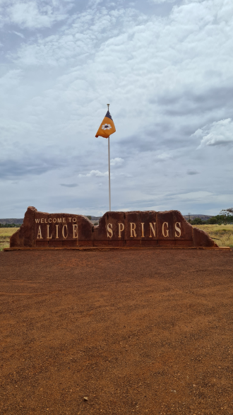 Alice Springs welcome sign