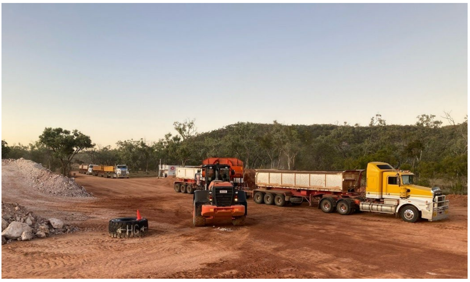 A look at haulage activities underway at Agate Creek