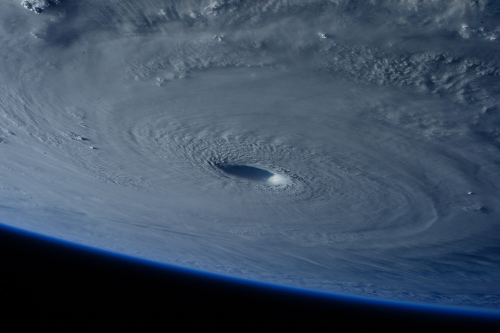Particularly large hurricane seen from space