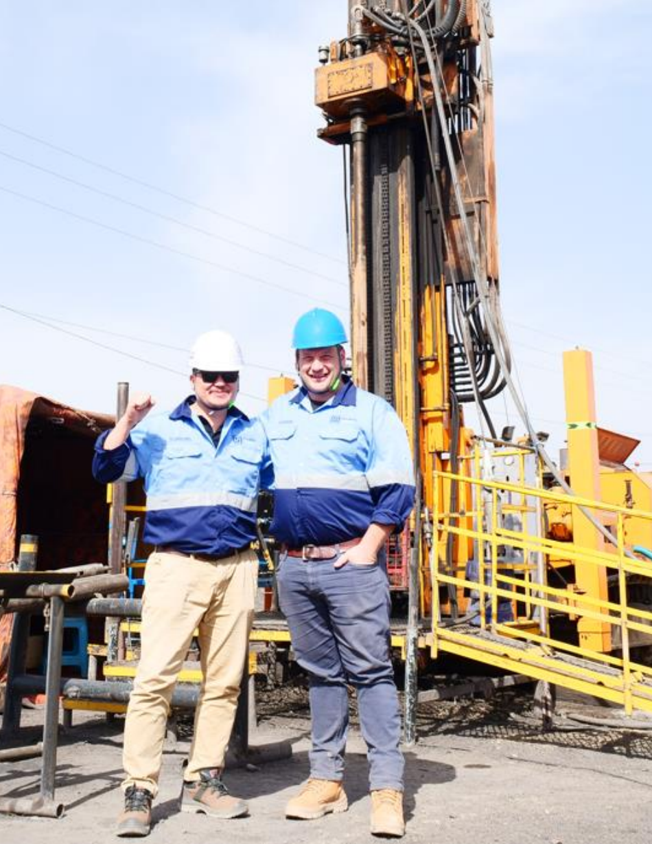 (Source: TMK Energy) TMK Energy's CEO Brendan Stats and Operations Manager Ganzorig Vanchig on site