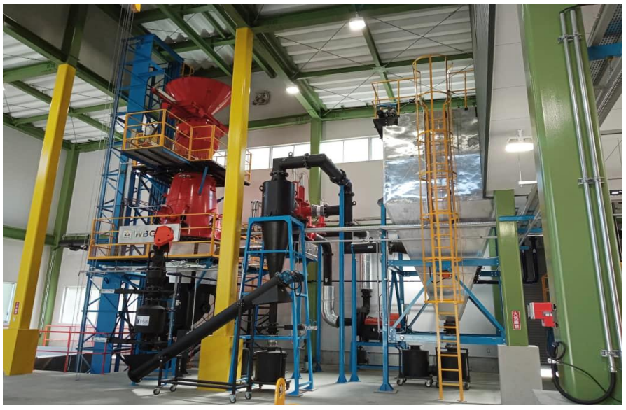 A photograph of the gasification unit at a manufacturing facility in India (Source: Metgasco)