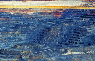 Open pits - Detail of mining levels at open mine pit
