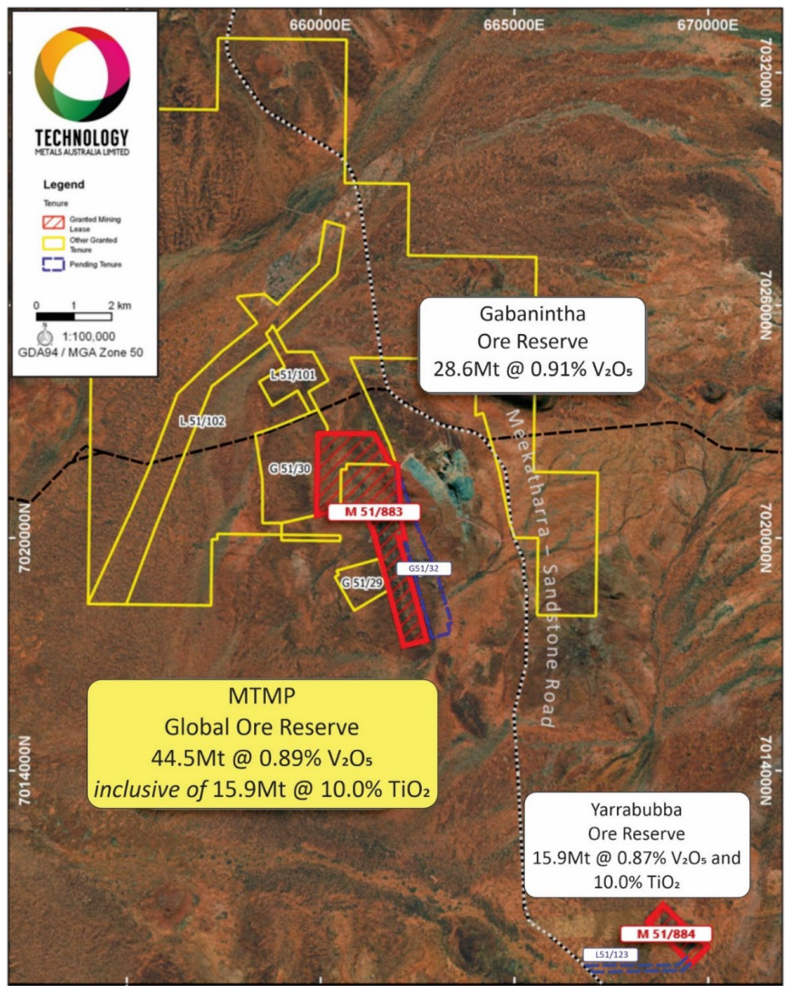 A map detailing the acreage, with resource information attached, underpinning the project 