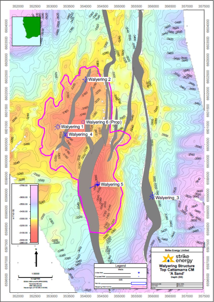 Map detailing the location of Walyering-6 relative to Walyering-5