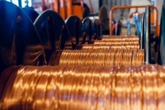 Coils of copper lying next to each other