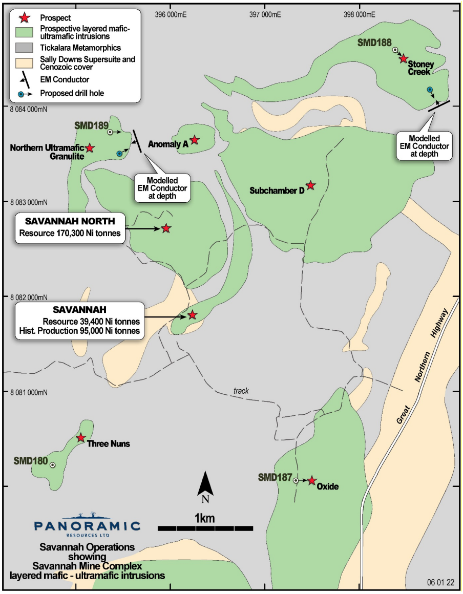 (Source: Panoramic Resources) A map of the Savannah Nickel Project 