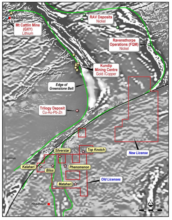 Airborne Magnetic data over Ravensthrope-Hopetoun area