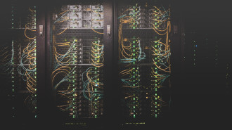 Image of a working server rack 
