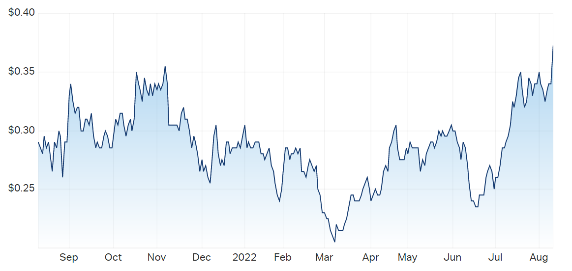 Mayne Pharma share price chart