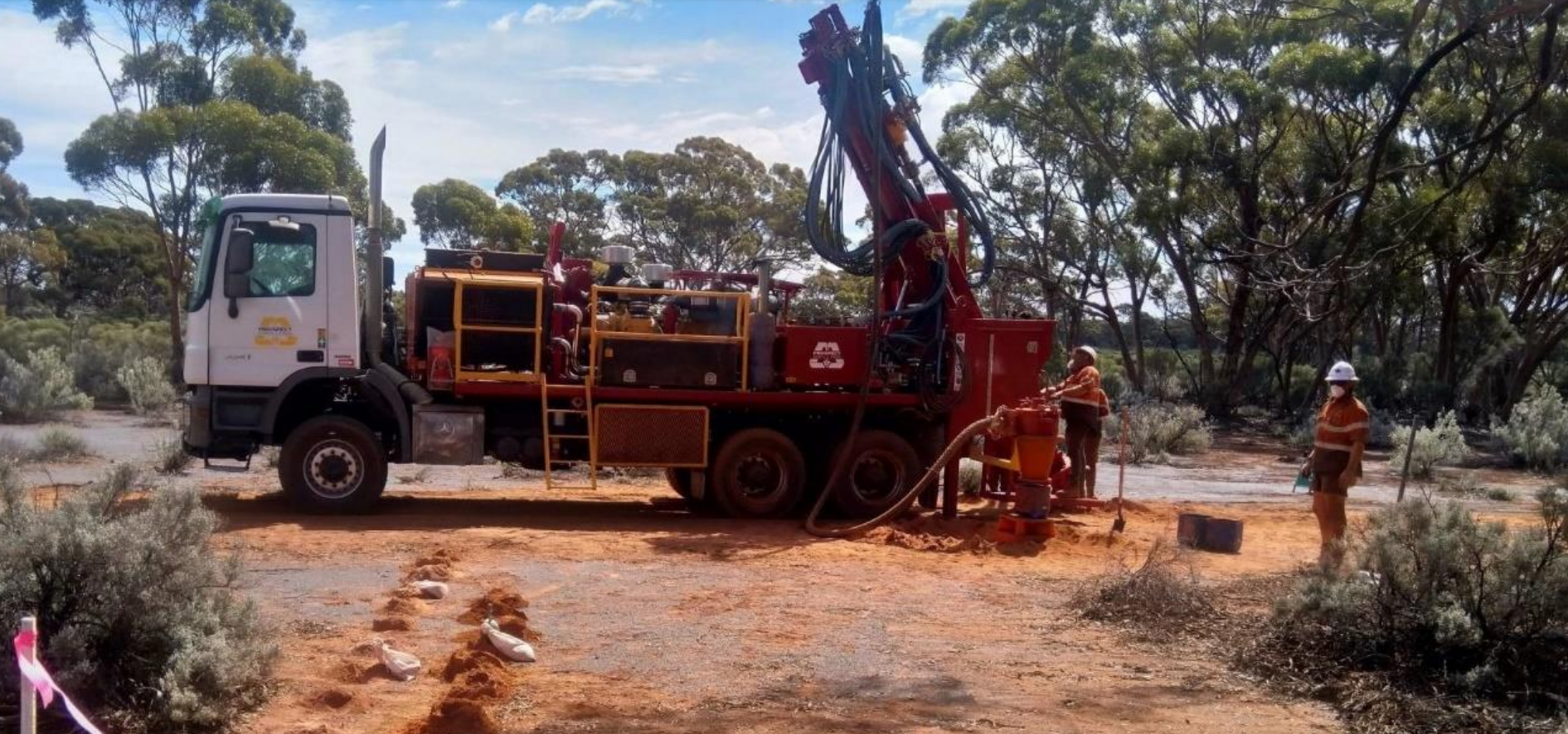 Prospect drilling onsite at Ora Banda South Gold Project