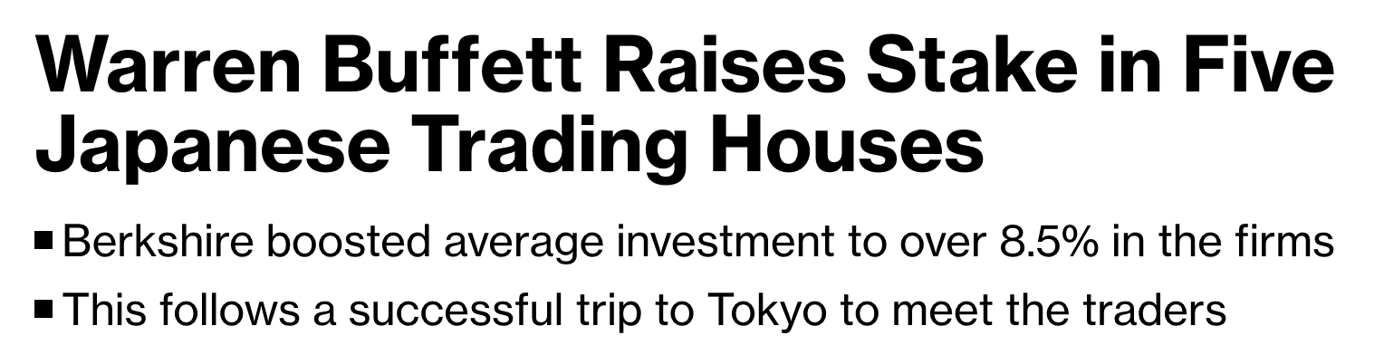 Bloomberg Warren Buffett Headline