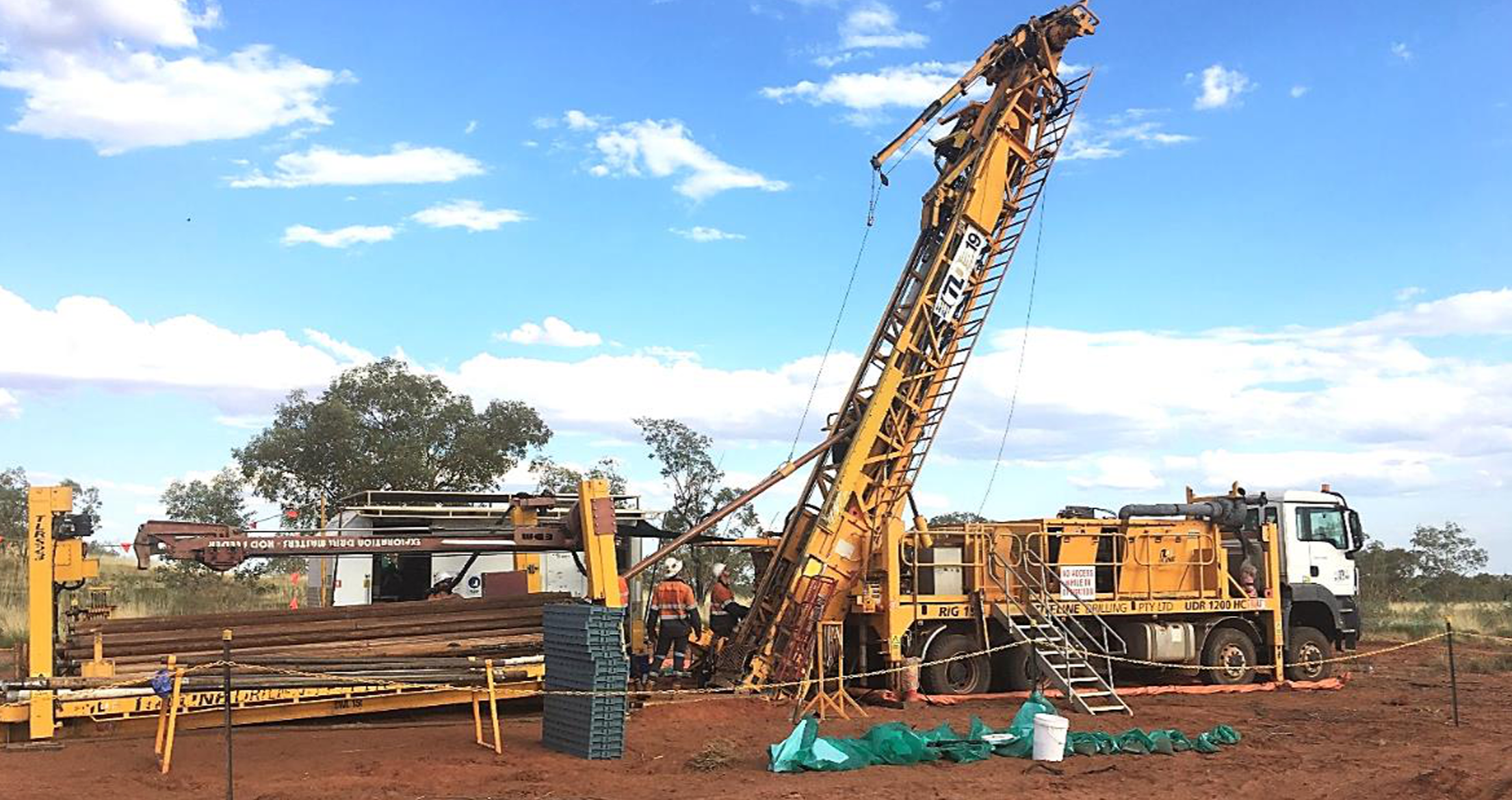 Titeline Drilling diamonddrilling rig on site at the Bluebird Prospect, December 2021