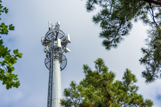 A mobile network tower 