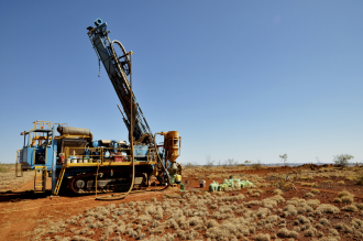 A drill rig in the Australian outback 