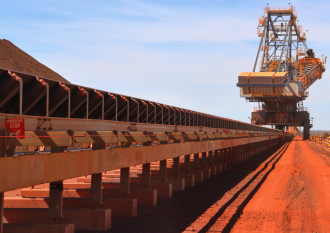 Iron ore conveyor belt