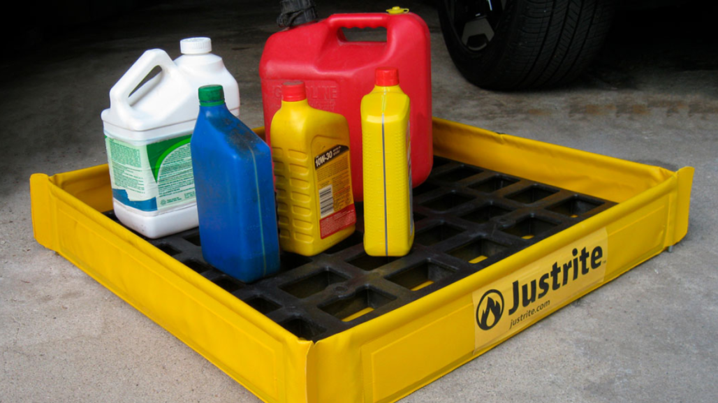 Small spills are a routine part of maintenance work. Whether someone is topping off hydraulic fluid, transferring fuel from a gas can, cleaning a part, or working on a portable tool, minor leaks and drips are unavoidable. Folding utility trays provide this kind of control. They create a defined area for fluid handling or tool maintenance and can be stored in tight spaces where containment options are usually hard to keep. 